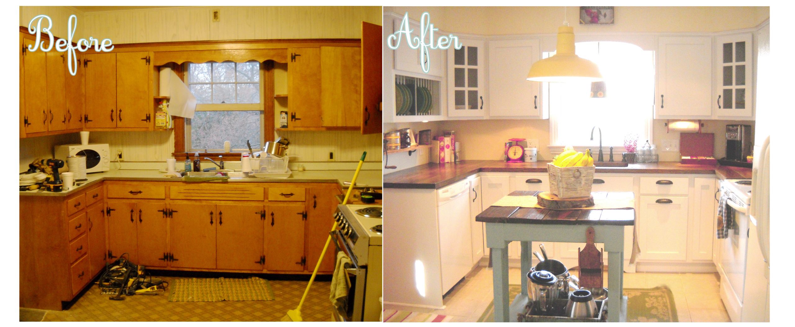 Small Kitchen Before And After
 Get the Fresh and Cool Outlook Inspiration with Kitchen