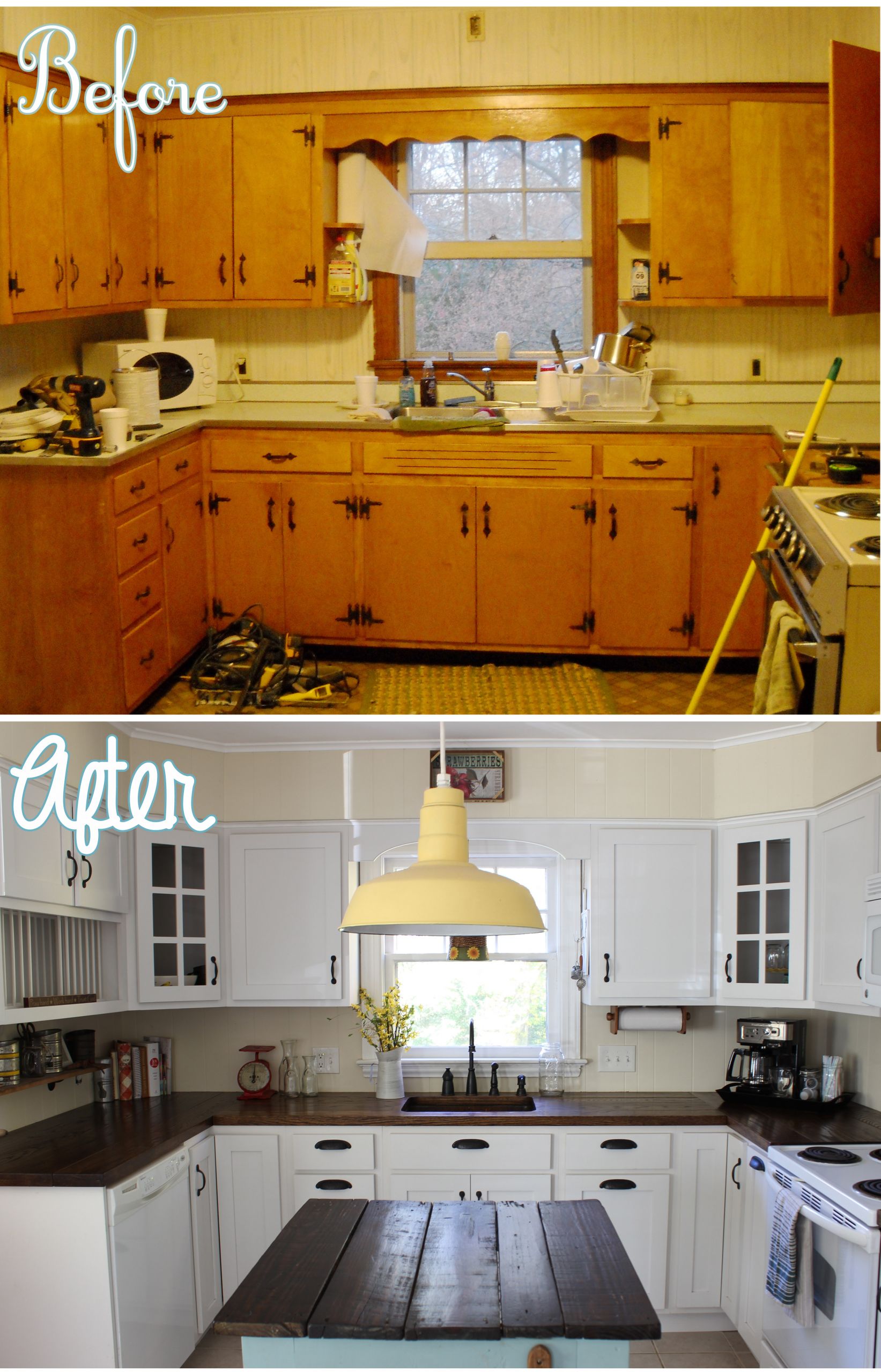 Small Kitchen Before And After
 Country Kitchen Renovation