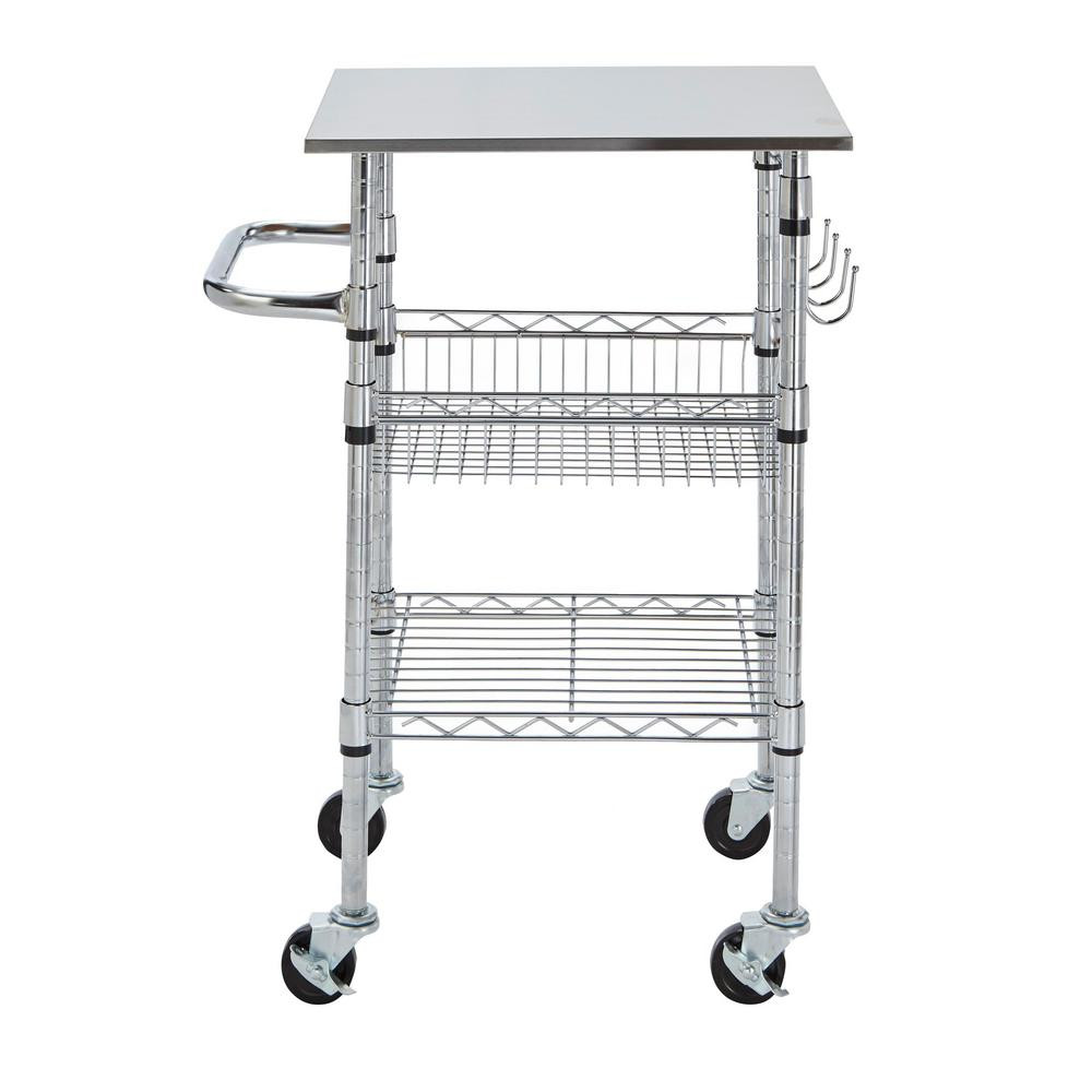 Small Kitchen Cart
 Small Stainless Steel Kitchen Cart Apartment Extra