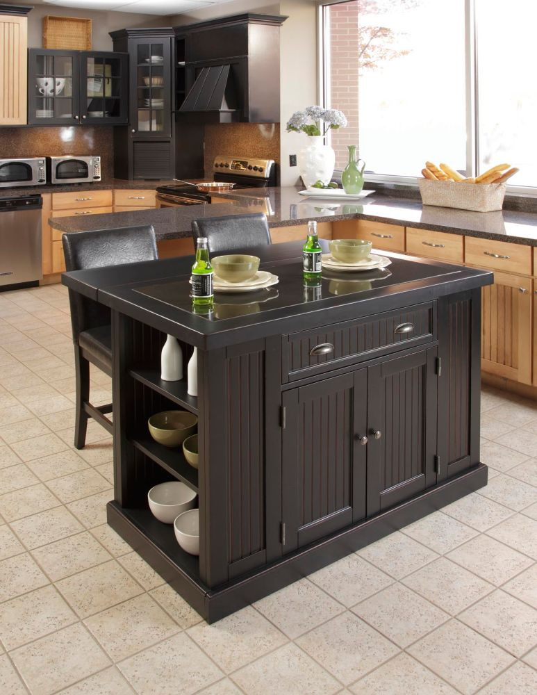 Small Kitchen Island With Stools
 Home Styles Kitchen Island with Two Stools