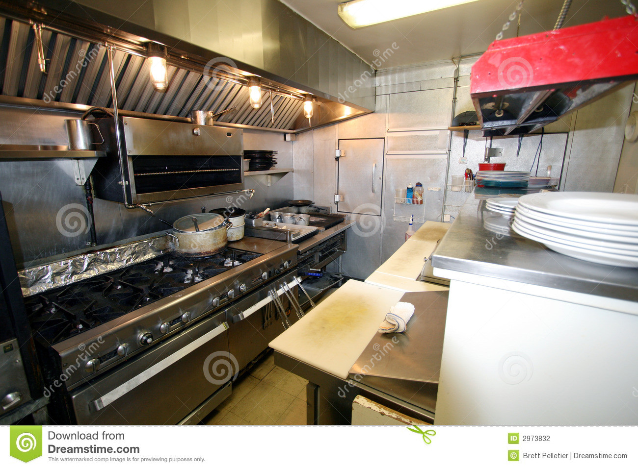 Small Restaurant Kitchen
 Small Kitchen In A Restaurant Stock Image of
