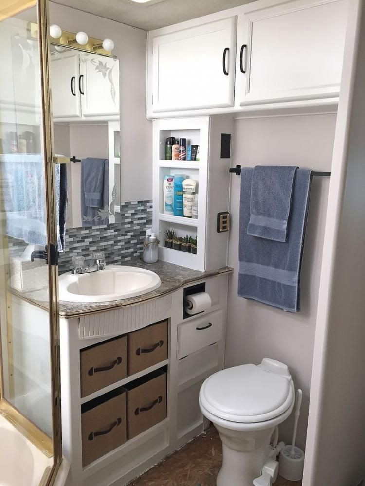 Small Rv With Bathroom
 Attractive Small RV Bathroom & Toilet Remodel Ideas