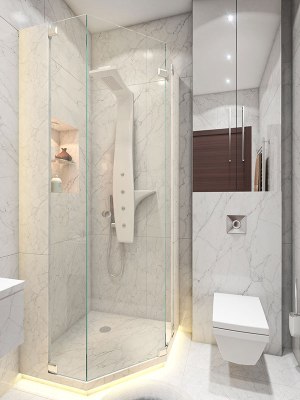 Small Square Bathroom
 A Super Small 40 square meter Home