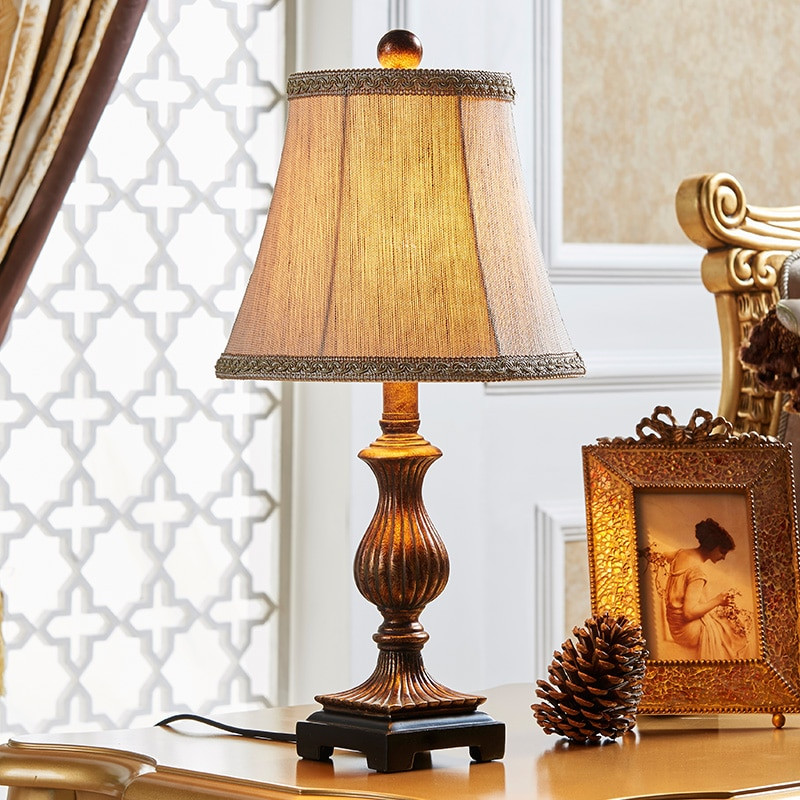 Small Table Lamps For Bedroom
 American small lamp bedroom bedside lamp warm Vintage
