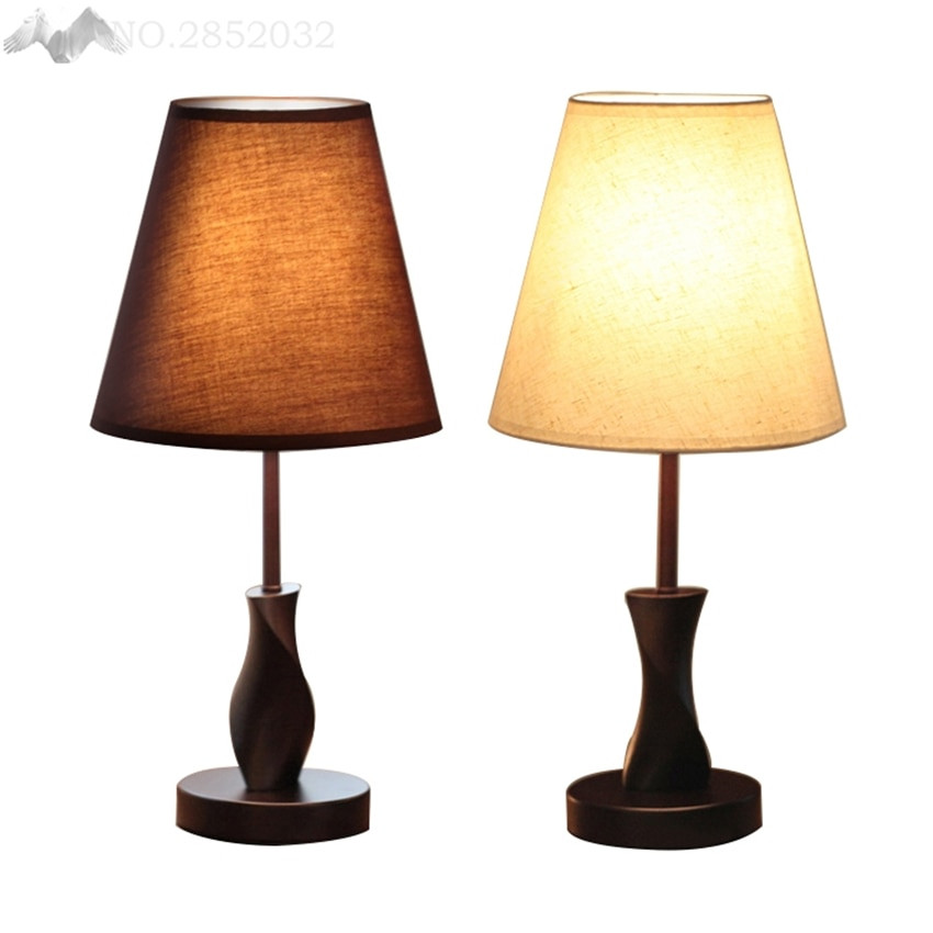 Small Table Lamps For Bedroom
 Modern bedside Wood table lamps wooden base for living