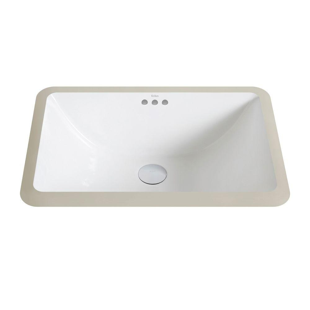 Small Undermount Kitchen Sink
 KRAUS Elavo Small Rectangular Ceramic Undermount Bathroom