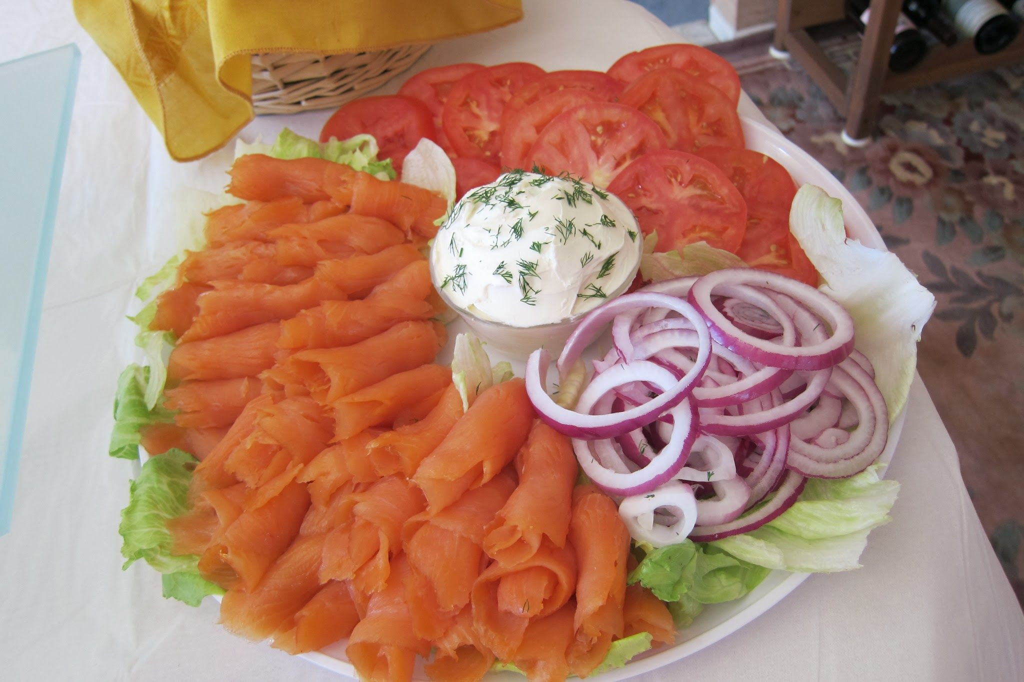 Smoked Salmon Appetizer Platter
 bridal shower smoked salmon platter