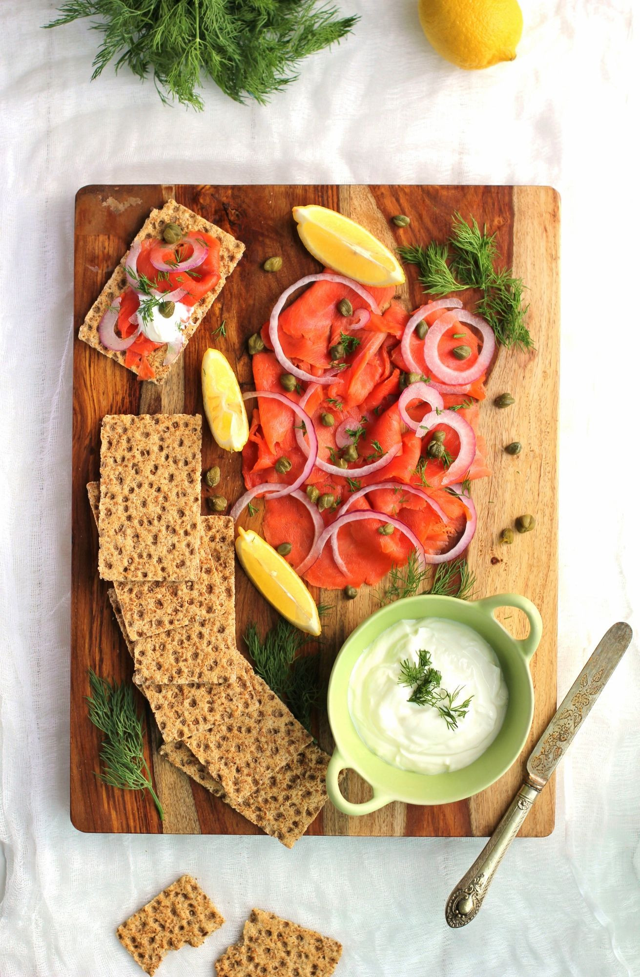 Smoked Salmon Appetizer Platter
 The ultimate appetizer for a holiday gathering smoked