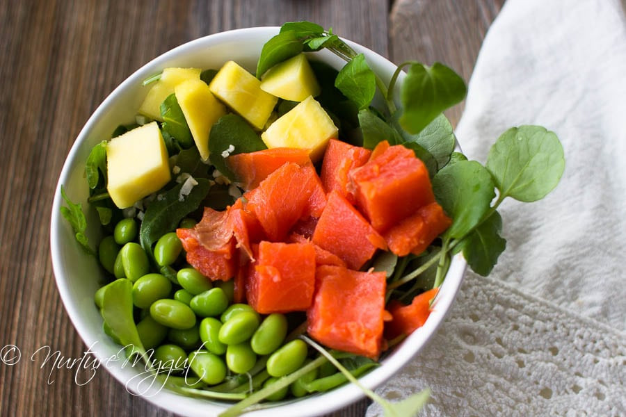 Smoked Salmon Poke Bowl
 Easy DIY Smoked Salmon Poke Bowl w Cilantro Cream Dressing