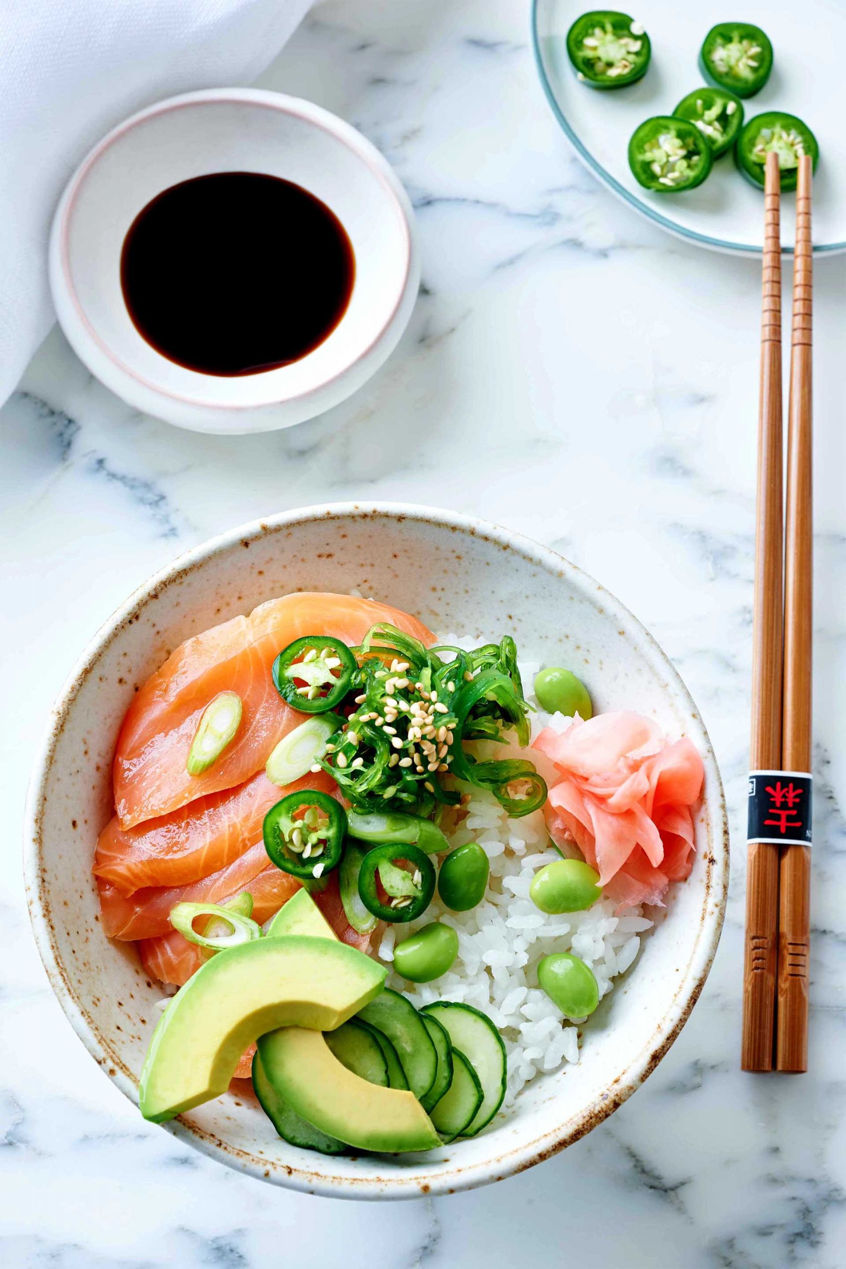 Smoked Salmon Poke Bowl
 Smoked Salmon "Poke" Bowls Latitude 45