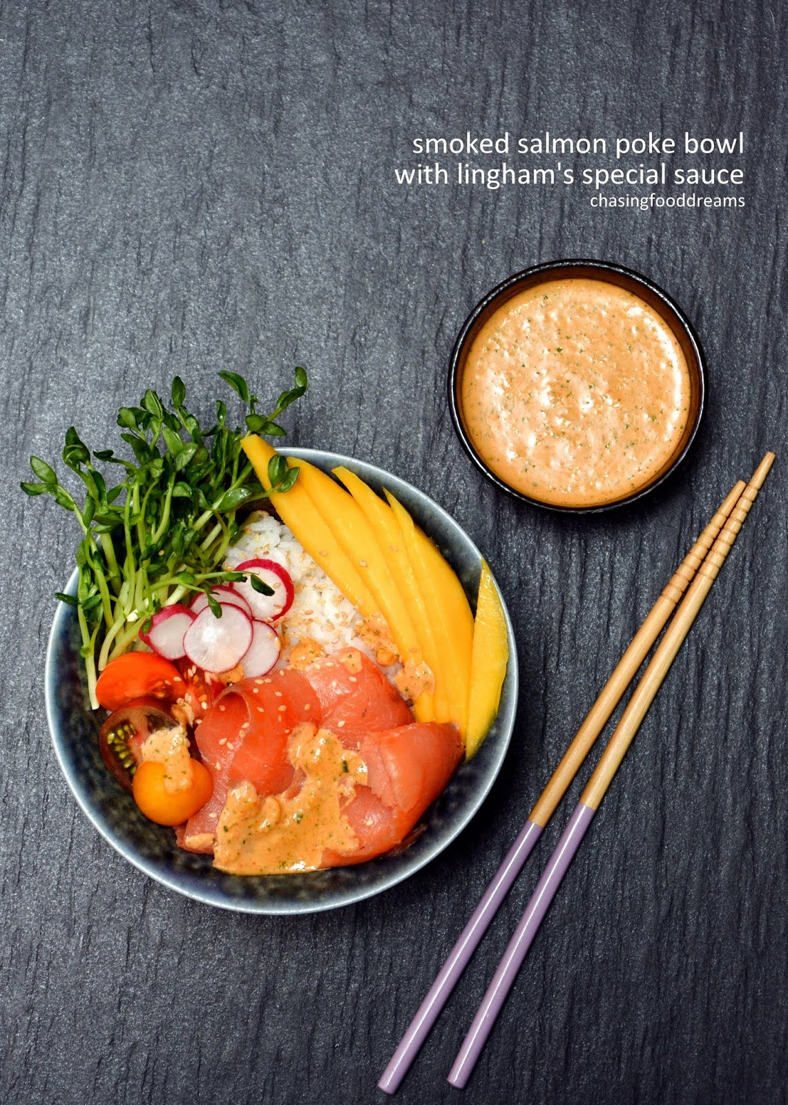 Smoked Salmon Poke Bowl
 CHASING FOOD DREAMS