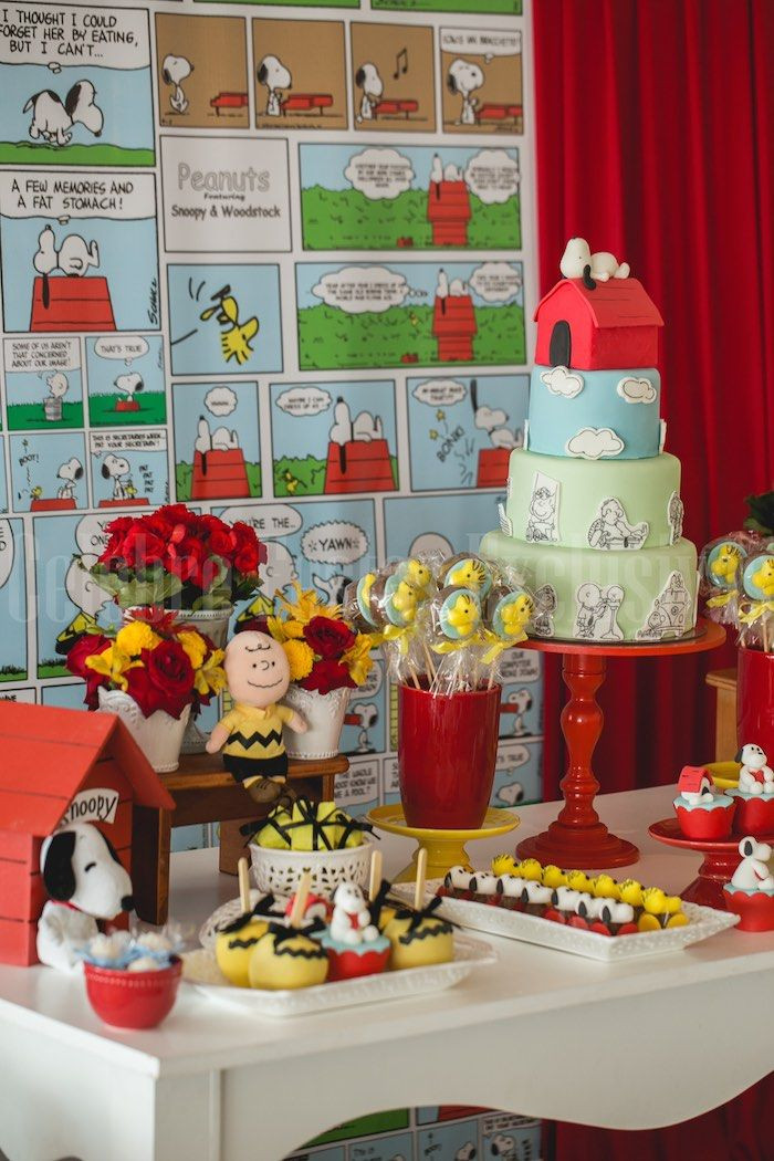 Snoopy Birthday Decorations
 Tabulous Design Snoopy & The Peanuts Gang