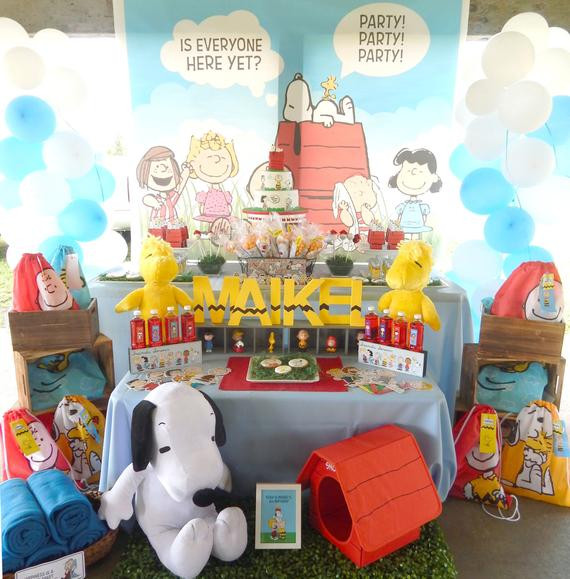 Snoopy Birthday Decorations
 Printable Snoopy and Friends Birthday Party Package PDF