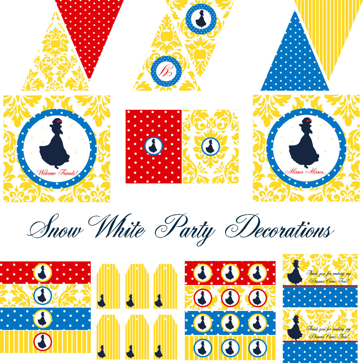 Snow White Birthday Decorations
 Snow White Party Decorations Snow White Birthday by