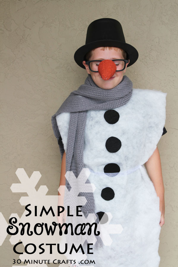 Snowman Costume DIY
 No Sew Snowman Costume 30 Minute Crafts