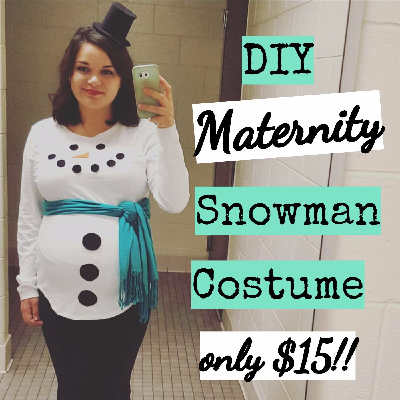 Snowman Costume DIY
 DIY Maternity Snowman Costume Easy and ly $15