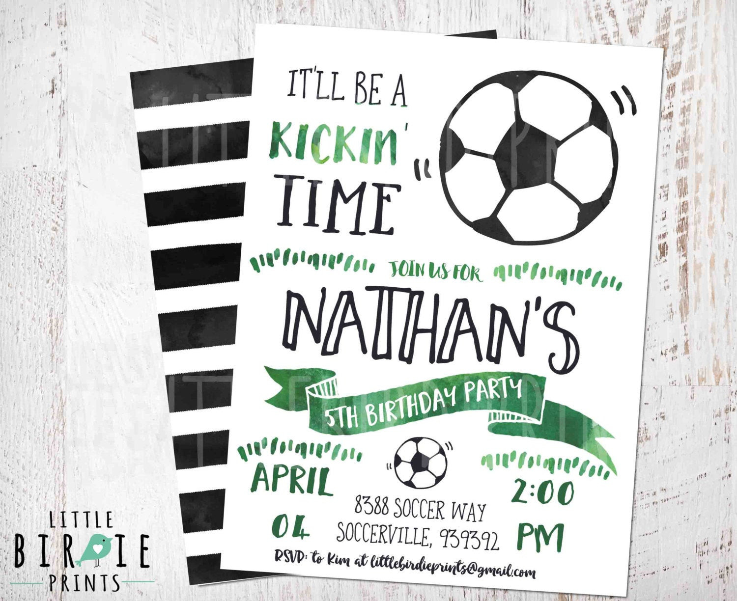 Soccer Birthday Party Invitations
 SOCCER INVITATION SOCCER Birthday party invitation Soccer