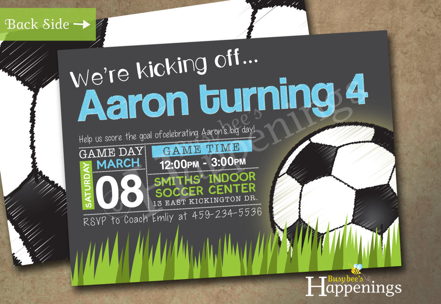 Soccer Birthday Party Invitations
 Soccer Birthday Invitation Soccer Birthday Soccer Ball