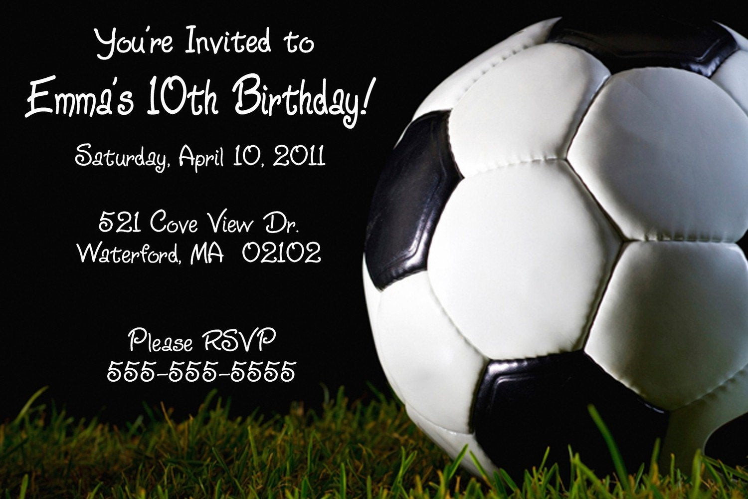 Soccer Birthday Party Invitations
 Printable Custom Soccer Birthday Invitations Boy or Girl