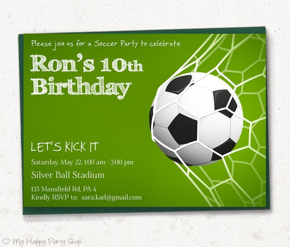 Soccer Birthday Party Invitations
 Soccer Birthday Invitation Soccer Party Sport Invitation