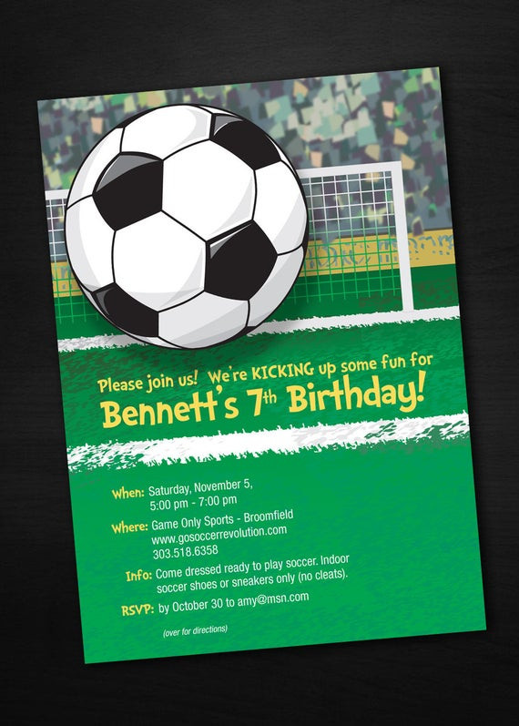 Soccer Birthday Party Invitations
 Soccer Birthday Invitations