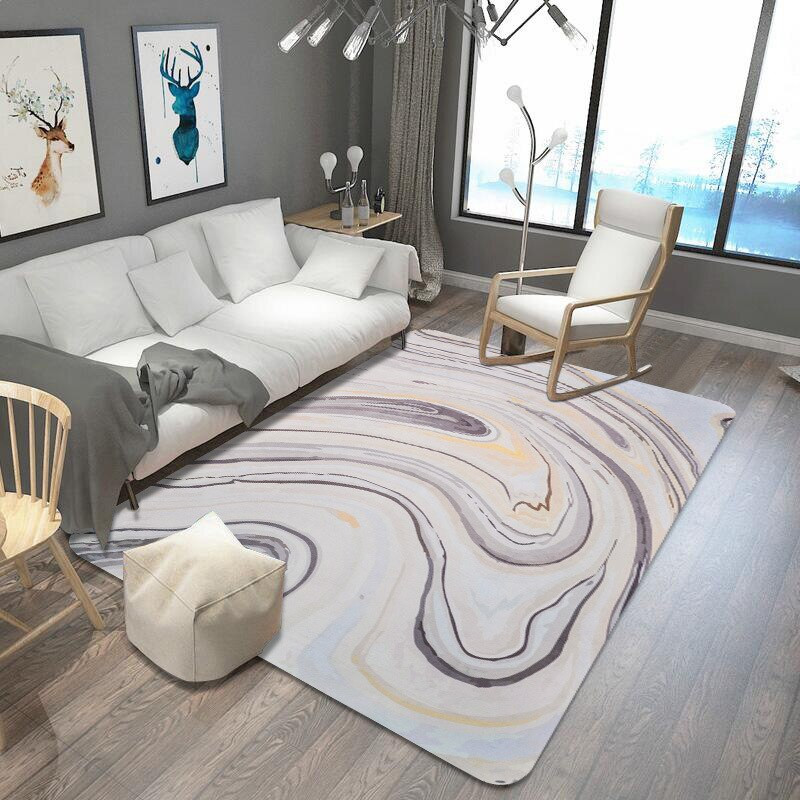 Soft Rugs For Living Room
 Nordic style Marble Pattern stripe Carpets for Living Room