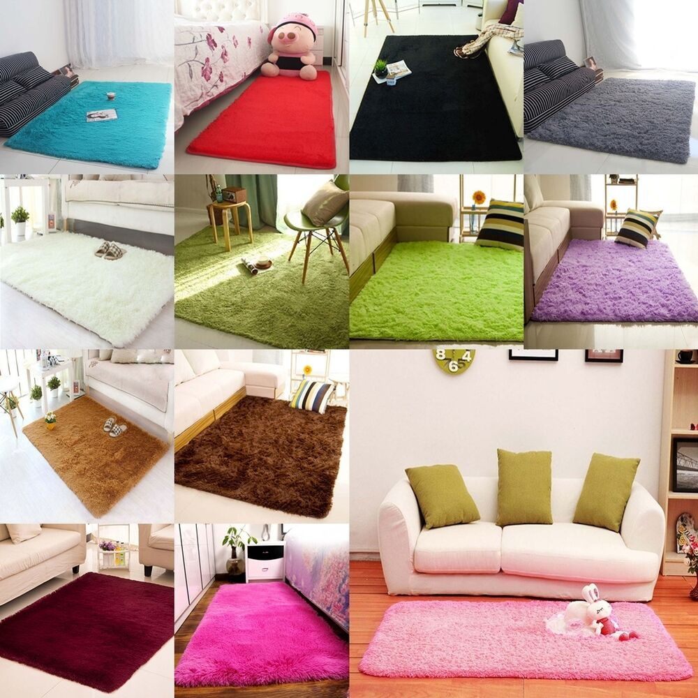 Soft Rugs For Living Room
 Super Soft Modern Shag Area Rug Living Room Carpet Bedroom