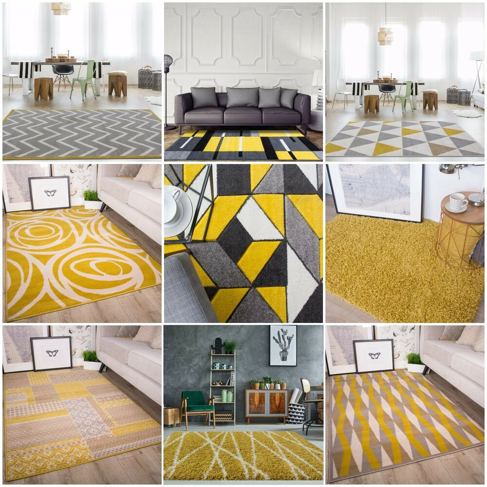 Soft Rugs For Living Room
 Modern Ochre Mustard Rug For Living Room Soft Warm Yellow