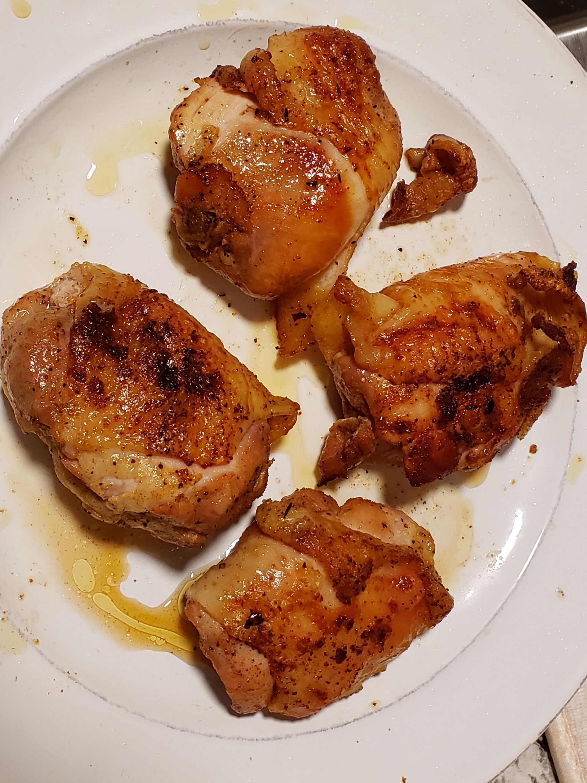 Sous Vide Fried Chicken Thighs
 Quick late night sous vide chicken thighs sousvide