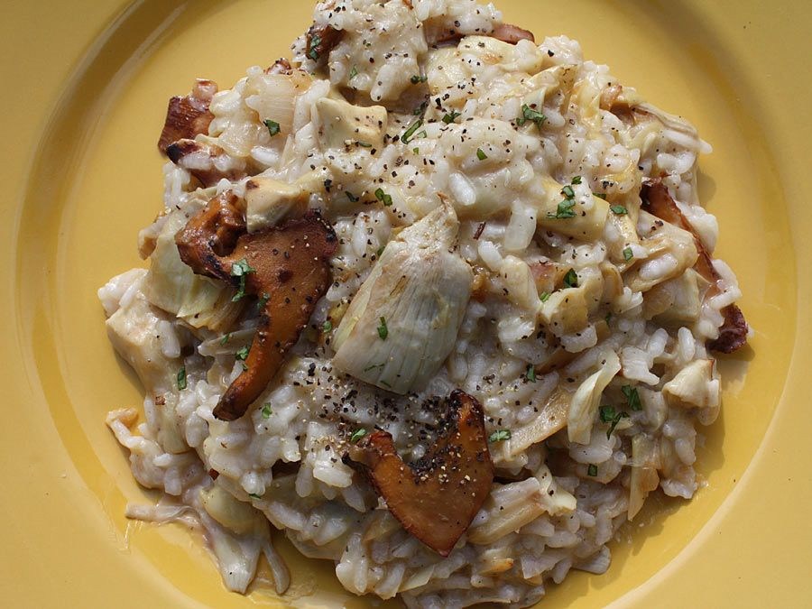 Sous Vide Risotto
 Risotto with Chanterelles and Artichoke Hearts