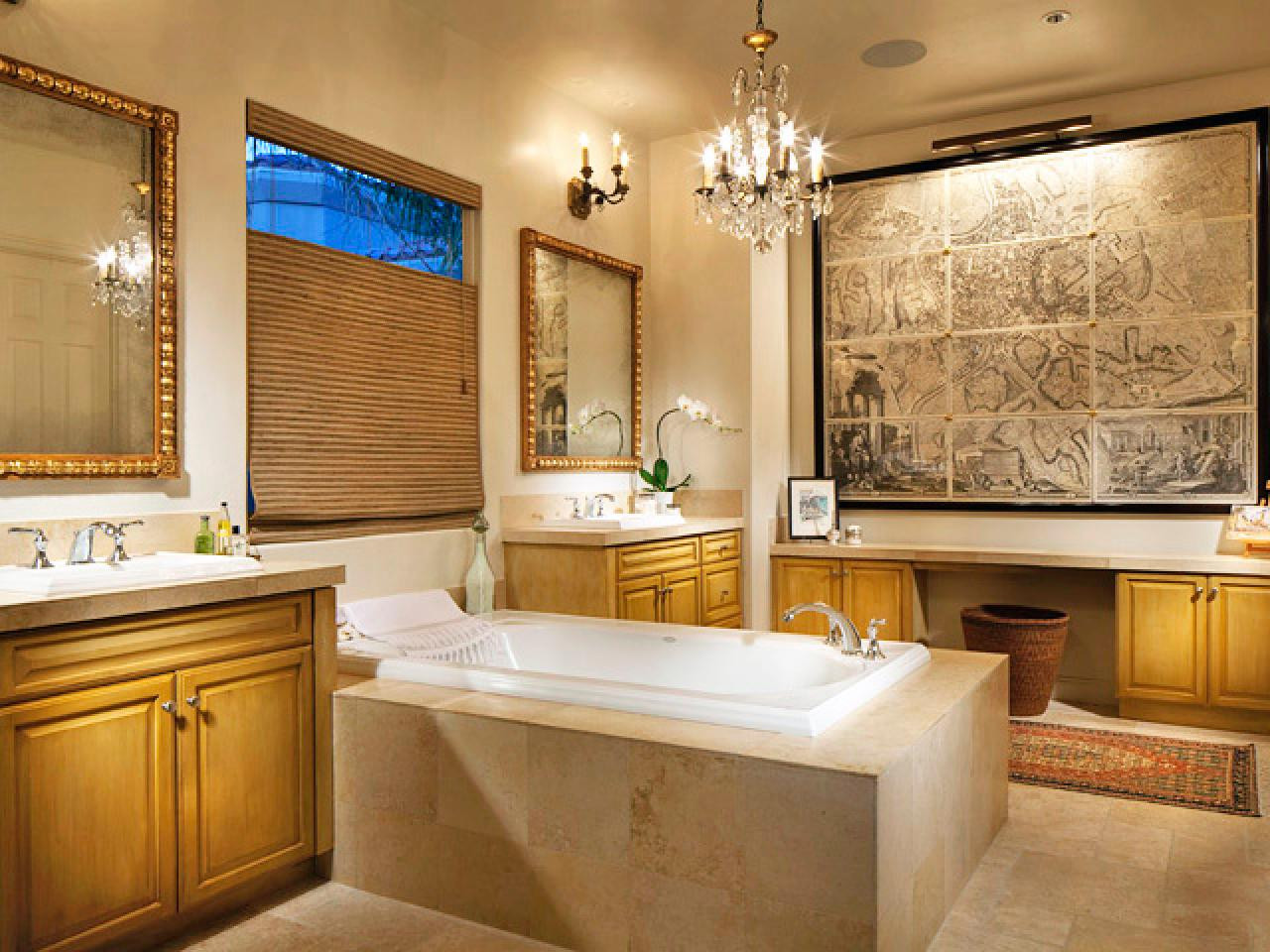 Spa Bathroom Design
 20 Luxurious Bathrooms with Elegant Chandelier Lighting