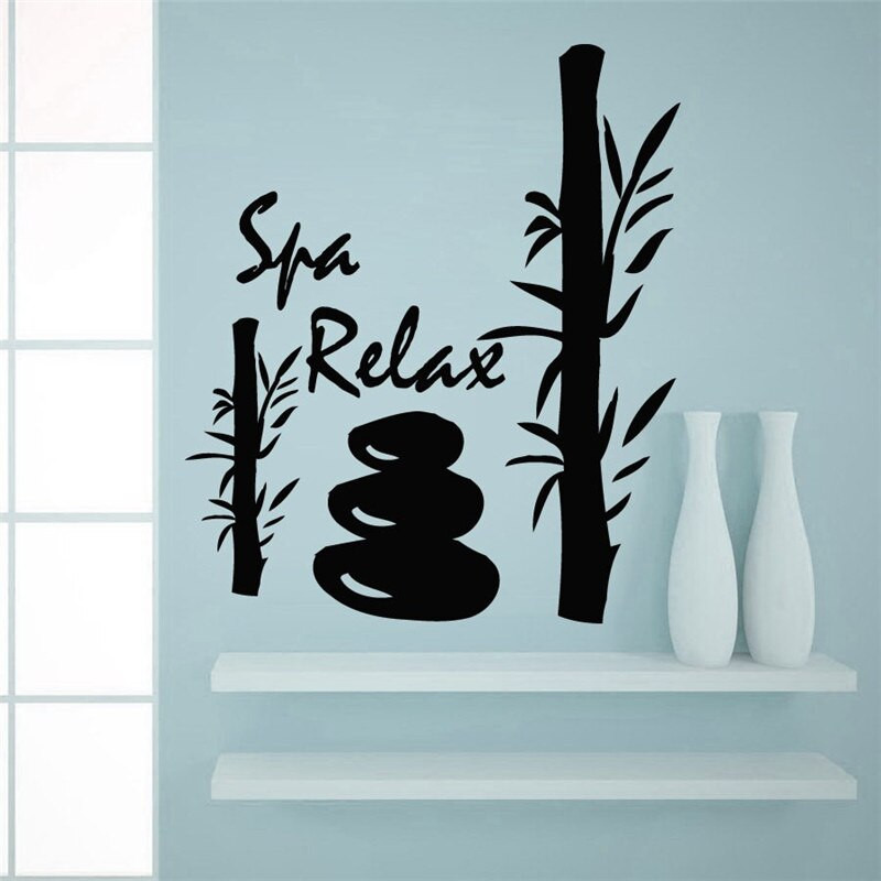 Spa Bathroom Wall Art
 Spa Relax Bamboo Silhouette Wall Sticker Decals Beauty