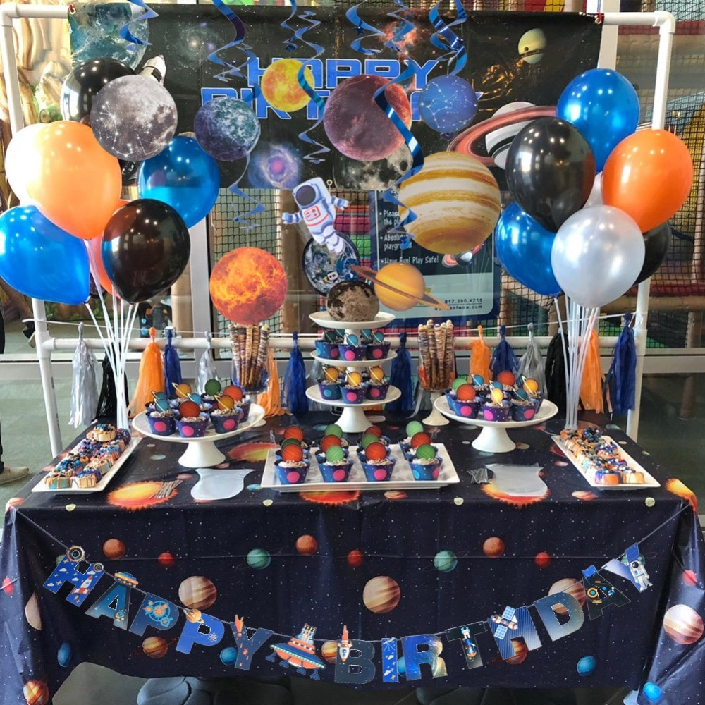 Space Birthday Party Supplies
 Solar System Swirl Outer Space Happy Birthday Party