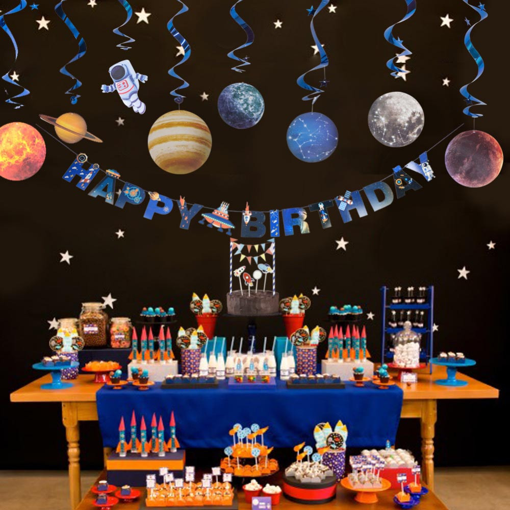 Space Birthday Party Supplies
 Outer Space Theme Party Decoration Solar System Star