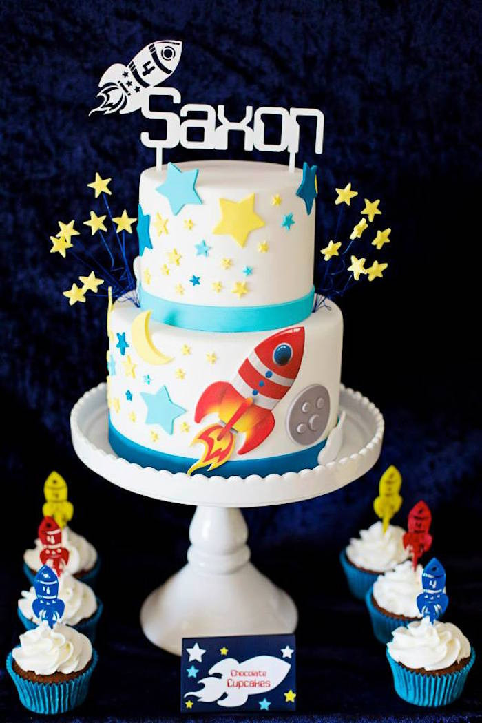 Space Birthday Party Supplies
 Kara s Party Ideas Rocket Ship Space Themed Birthday Party