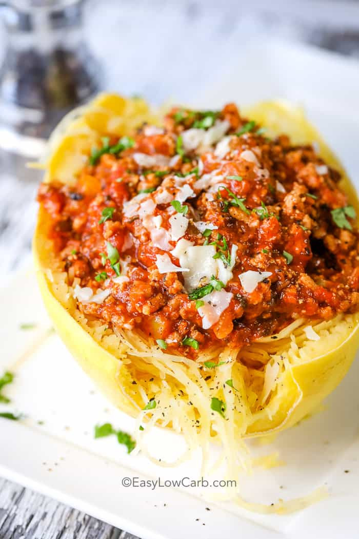 Spaghetti Squash Low Carb
 Low Carb Spaghetti Squash with Meat Sauce Easy Low Carb