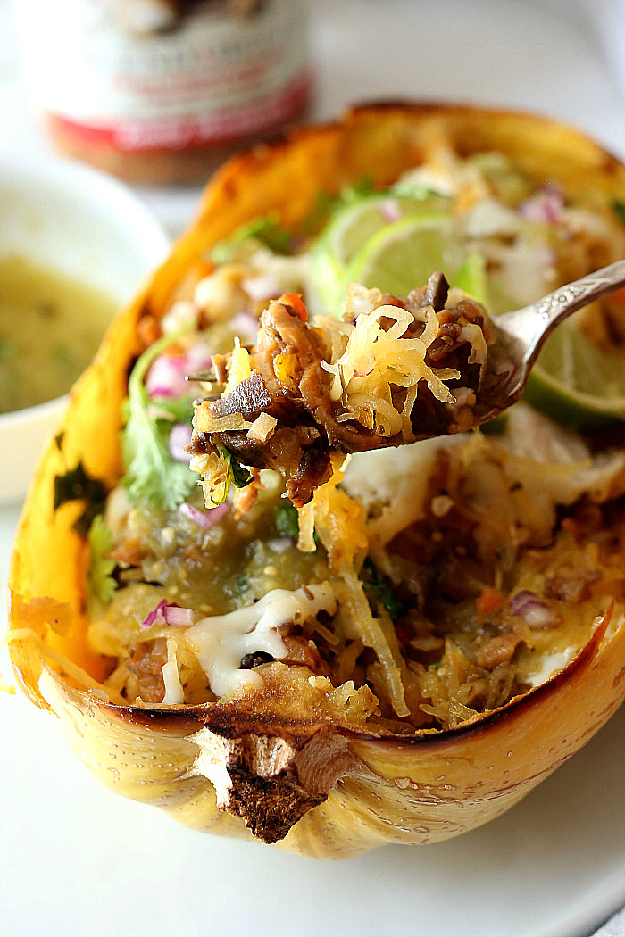 Spaghetti Squash Low Carb
 Zesty Low Carb Mexican Mushroom Baked Spaghetti Squash