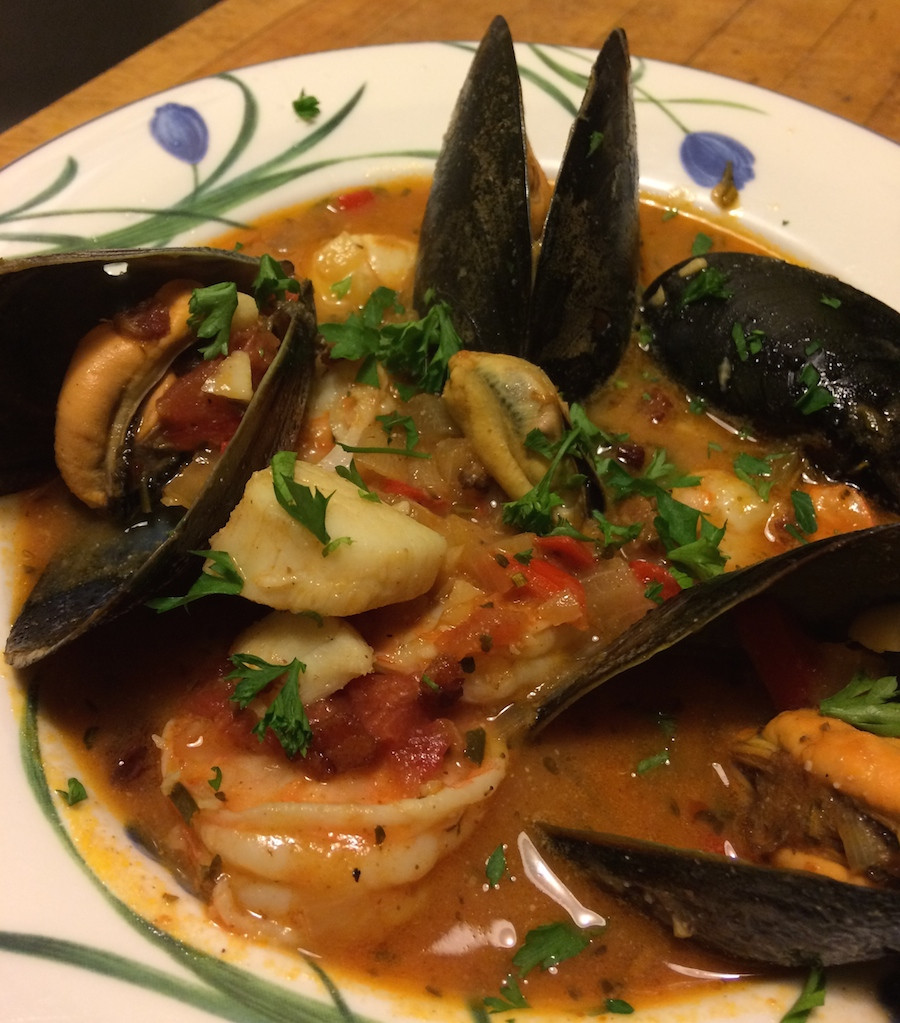 Spanish Seafood Stew
 From Kirsten s Kitchen to Yours Zarzuela de Mariscos