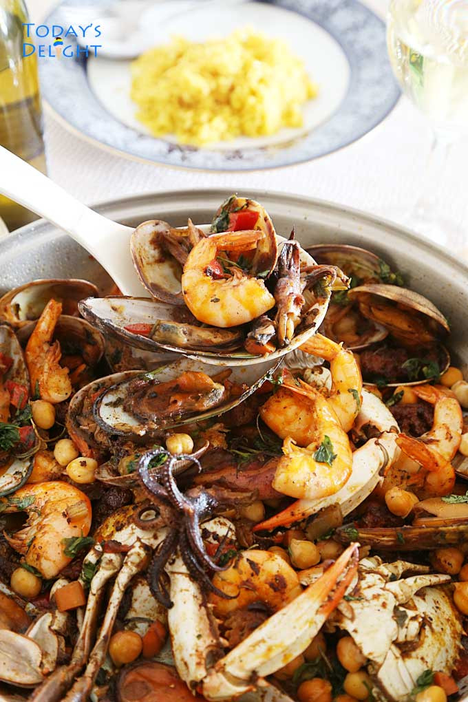 Spanish Seafood Stew
 Spanish Seafood Stew with Yellow Rice & Spicy Chorizo