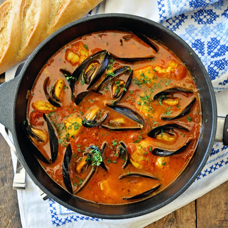 Spanish Seafood Stew
 e Pot Spicy Spanish Seafood Stew Recipe Spain on a Fork