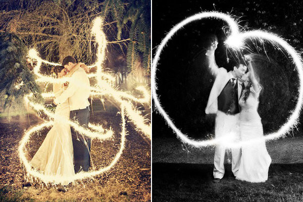 Sparkler Wedding Photos
 Sparkling Ideas for Your Wedding