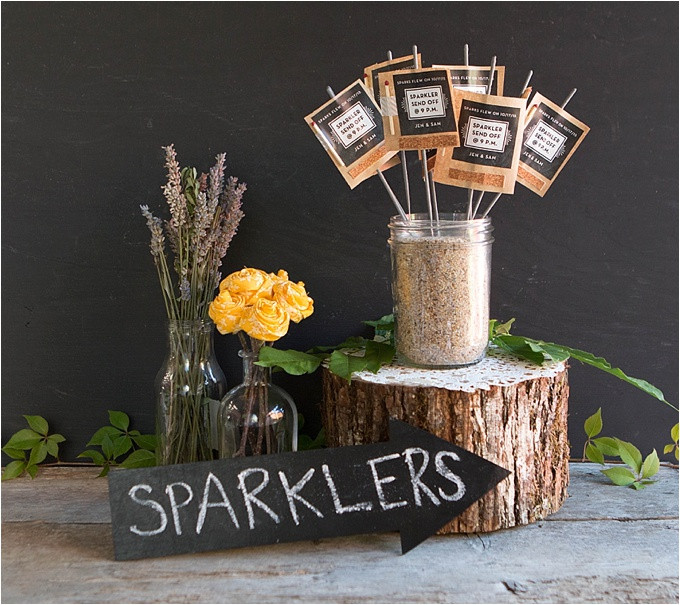 Sparklers As Wedding Favours
 Wedding Favor Friday Sparkler Send fs Wedding Inspiration