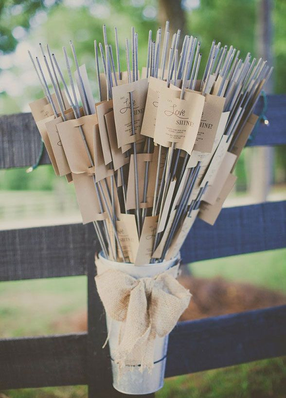 Sparklers As Wedding Favours
 DIY 10 Ways to Package Wedding Favors American Wedding