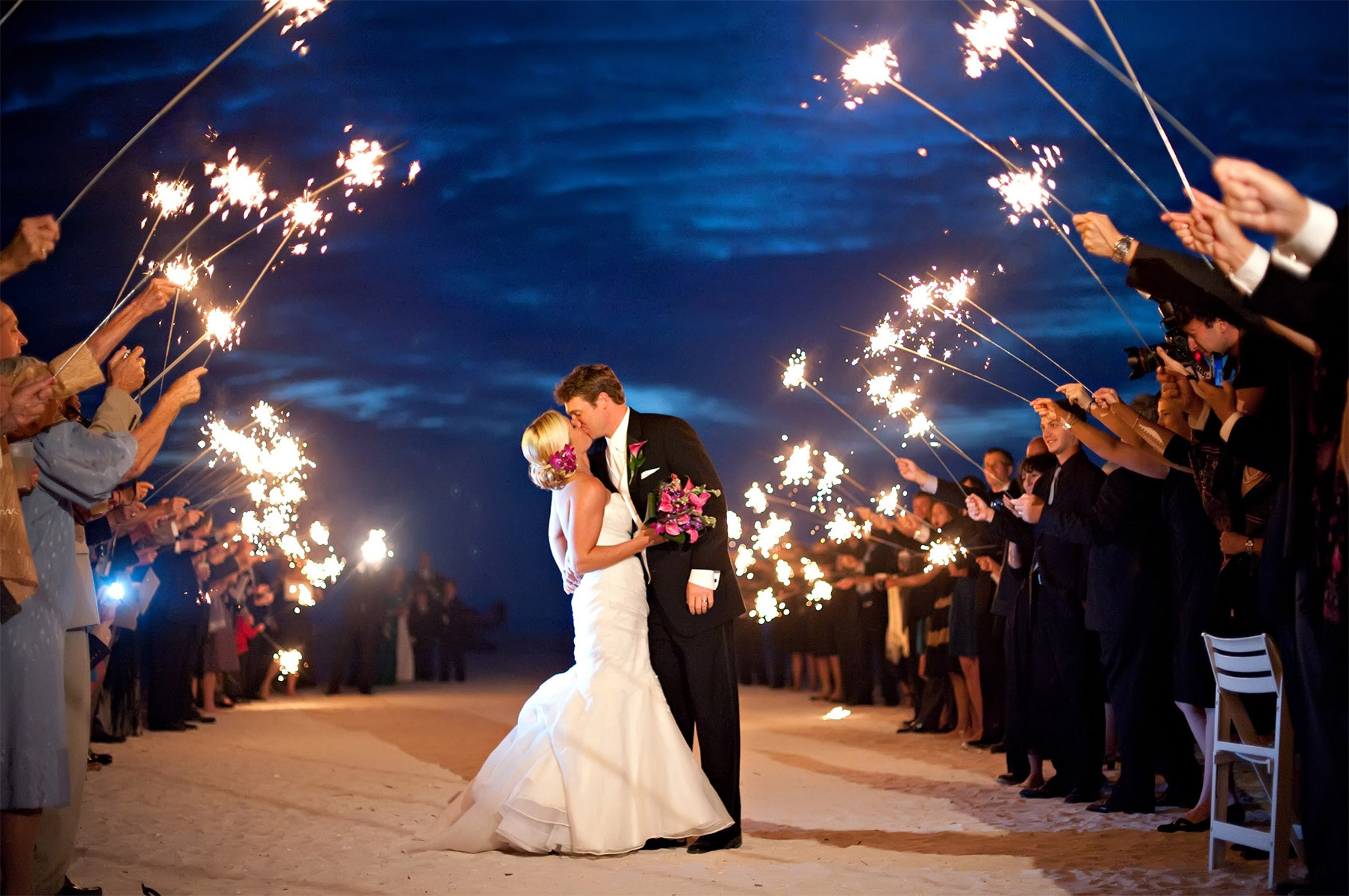 Sparklers At A Wedding
 Using Sparklers for Your Wedding Exit Send f A