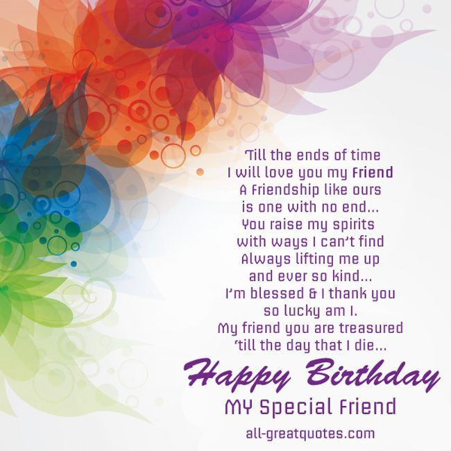 Special Friend Birthday Wishes
 Happy Birthday To A Special Friend s and