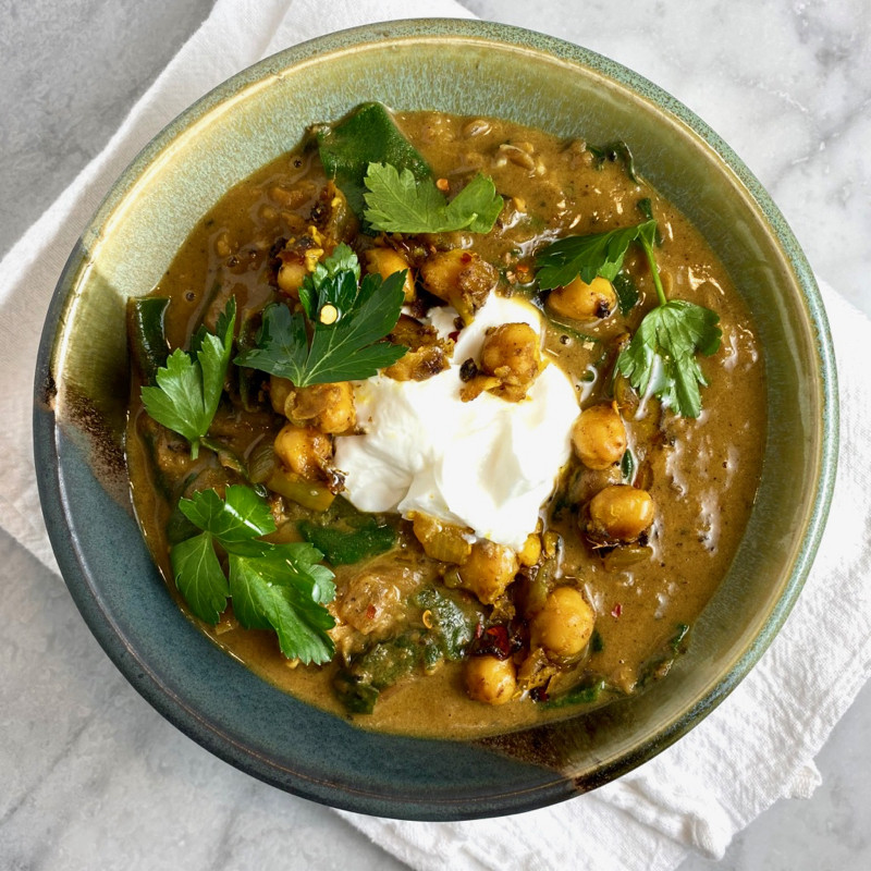 Spiced Chickpea Stew With Coconut And Turmeric
 Spiced Chickpea Stew with Coconut Milk & Turmeric
