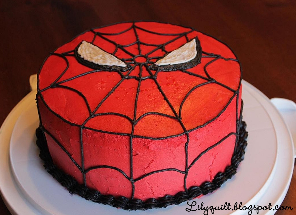 Spider Man Birthday Cakes
 Lilyquilt Spider Man Birthday Cake Tutorial
