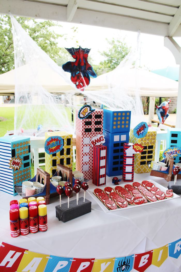 Spiderman Ideas For Birthday Party
 Kara s Party Ideas Amazing Spiderman Themed Birthday Party