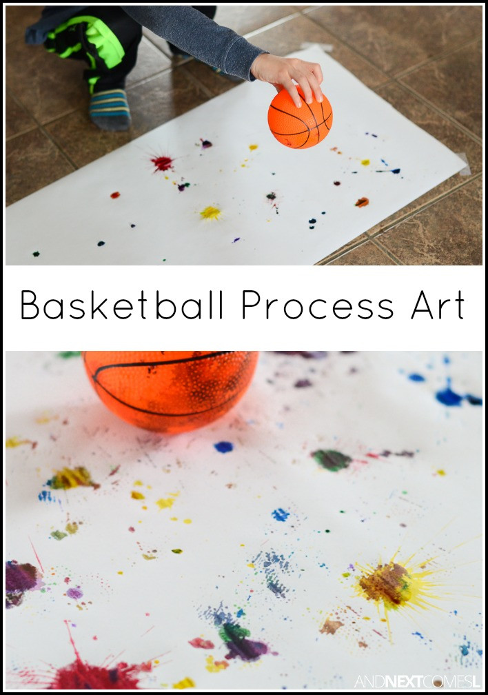 Sports Craft For Toddlers
 March Madness Inspired Basketball Process Art