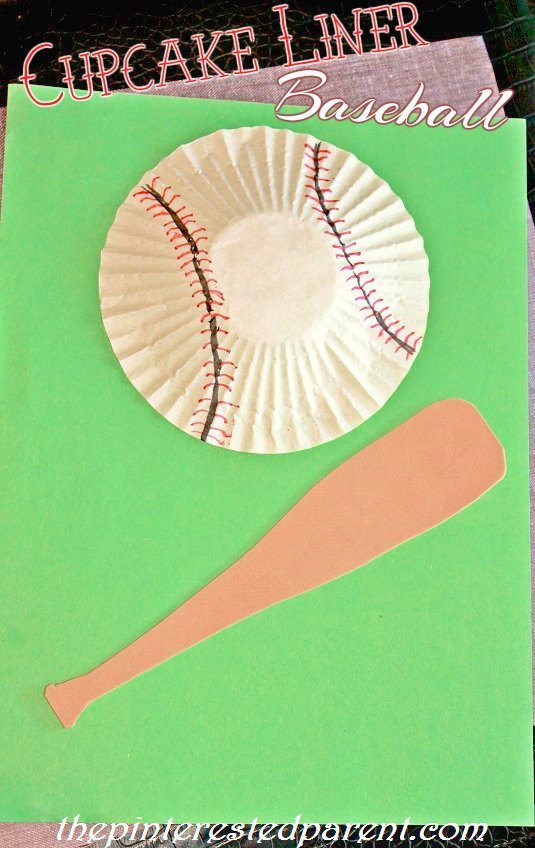 Sports Craft For Toddlers
 Cupcake Liner Baseball & Cotton Ball Cotton Candy Craft